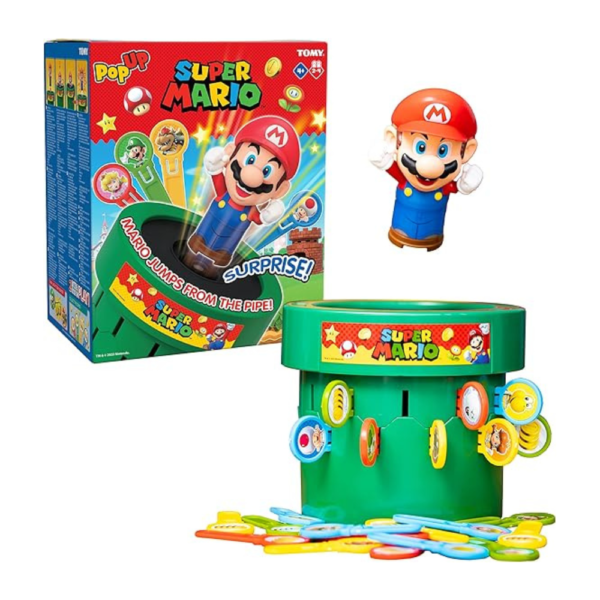TOMY Pop Up Super Mario Board Game - Family and Preschool Kids Games